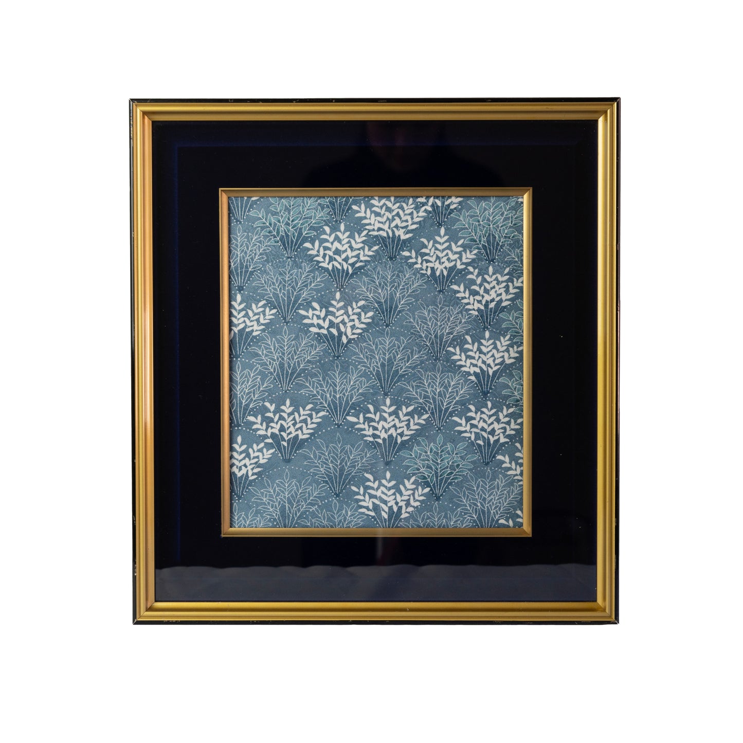 A vintage kimono tapestry with vintage frame / ビンテージ着物 ビンテージ額付き