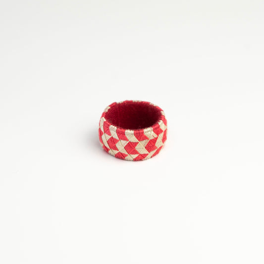 A Japanese thimble "Arrow Feathers" / 加賀のゆびぬき 矢羽根