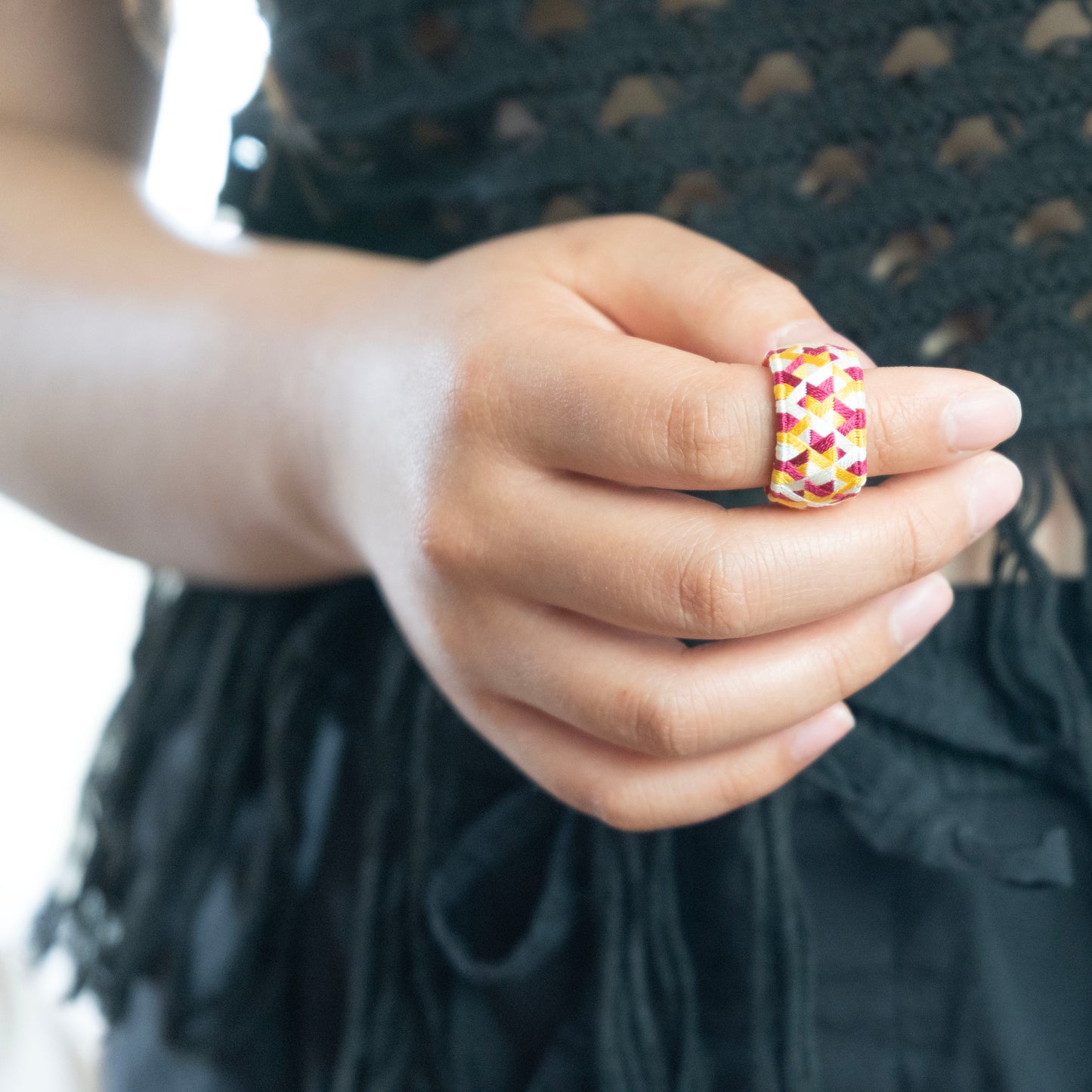 A Japanese thimble / 加賀のゆびぬき 黄赤